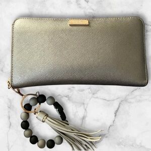 Kate Spade Silver Women's Wallet with added Tassel